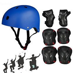 SymbolLife Adjustable Skateboard / Skate Helmet with Protective Gear Knee Pads Elbow Pads Wrist  ...