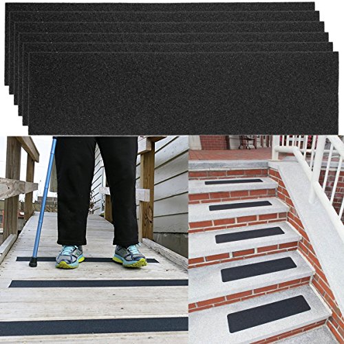 6 Pack Non-slip 24” x 6” Step Safety Treads Grip Tape For Skateboard Strips and Stairs