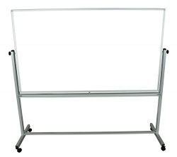 Offex Mobile Dry Erase Double Sided Magnetic Whiteboard – 72″W x 40″H