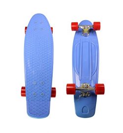 MoBoard 27″ Inch Graphic Complete Skateboard (Blue – Red)