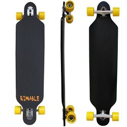 Rimable Drop-through Longboard 41Inch (BlackYellowWheels)