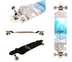 WiiSHAM Professional Speed Drop Down Complete Longboard Skateboard(42 Inches) With Free T-tools