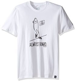 adidas Originals Men’s Tops Skateboarding Graphic Tee, White/Black/Always Board, X-Large