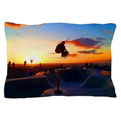 CafePress – Skateboard Sunset – Standard Size Pillow Case, 20″x30″ Pillo ...