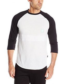 adidas Originals Men’s Tops Skateboarding Aeroknit Raglan, White/Black, Large