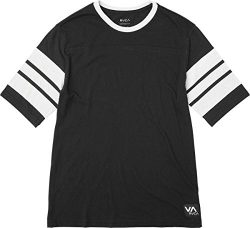 RVCA Men’s Gavi Crew Shirt, Black, Small