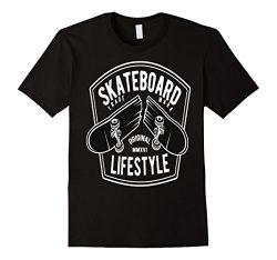 Mens Skateboard Lifestyle skater T-Shirt Small Black