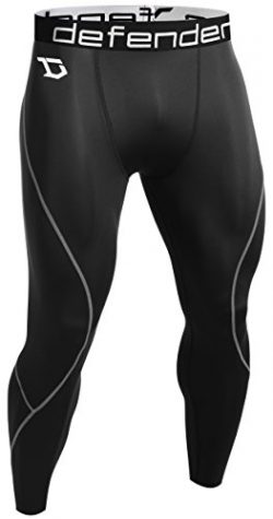 Defender Men’s Compression Tights Pants Underlayer Skin Sports Running BS_M