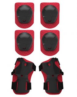 Protective Gear, Kids’ Knee Pads, Elbow Pads, Wrist Guards With Adjustable Straps for Hove ...