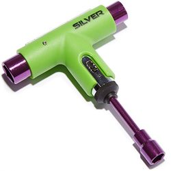 Silver Premium All-In-One Multi Function Ratchet Skate Tool (Neon Green)