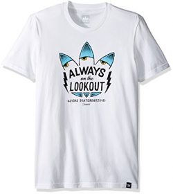 adidas Originals Men’s Tops | Skateboarding Graphic Tee, White/Ornamental Conifer/Lookout, ...