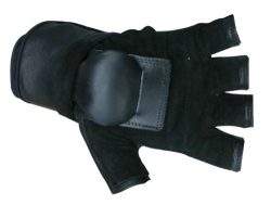 Hillbilly Wrist Guard Gloves – Half Finger (Black, Small)