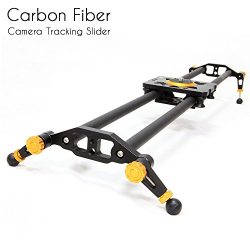 Selens 31″ 80cm Carbon Fiber Dslr Camera Slider Rail Track Dolly Video Stabilization (Gold)