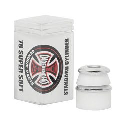 Independent Standard Cylinder Cushions White Skateboard Bushings – 2 Pair with Washers  ...