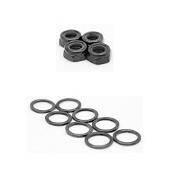 Dimebag Skateboard Truck Axle Washers (Speed Rings) Nuts for Speed Bearing Performance