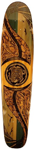 Bamboo Skateboards Hard Good Mirrored Sea Long Board, 42 x 9.25-Inch, Natural