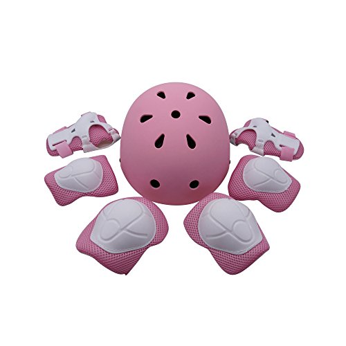 Kiwivalley Kids Boys and Girls Outdoor Sports Protective Gear Safety Pads Set [Helmet Knee Elbow ...