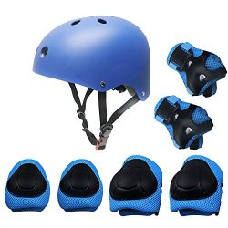 Kids Sports Knees Elbows Wrists Head Support Protection Helmet Set for Unisex Toddler Children E ...