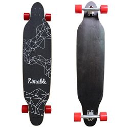 Rimable 42 Inch Freestyle Topmount Longboard BLACKRED