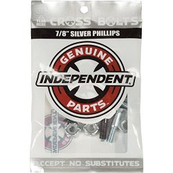 Independent Cross Phillips Head Black / Silver Standard Skateboard Hardware Sets – 7/8″