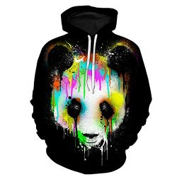 Hatoat Joker 3D Hoodies For Men Poker Sweatshirt Spring Clothing Anime Clown Hoodie (Color Panda ...