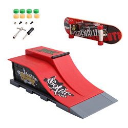 Kocome Skate Park Ramp Parts for Tech Deck Fingerboard Finger Board Ultimate Parks (E)