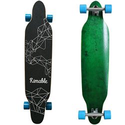 Rimable 42 Inch Freestyle Topmount Longboard GREENBLUE