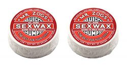 SexWax Unisex Quick Humps Surf Wax 5X Hard Red Twin Pack