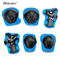 Releeder Kids Child Multi Sports Protective Gear Set, Knee and Elbow Pads with Wrist Guards Todd ...