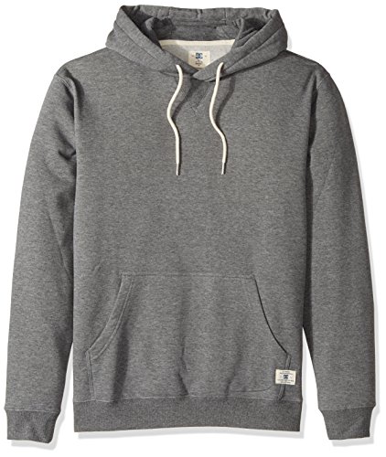 DC Men's Rebel Pullover Hoodie 3 Sweatshirt, Charcoal Heather, Large ...