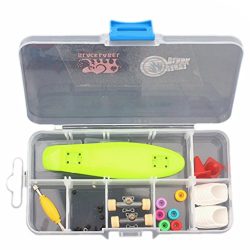 Remeehi Finger Skateboard Storage Box with Wheels Tools