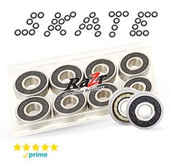 Abec 7 Skateboard Longboard Bearings – Pre-Lubricated Premium Titanium Grade Performance & ...