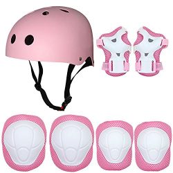 Kids Sports Knees Elbows Wrists Head Support Protection Helmet Set for Unisex Toddler Children E ...