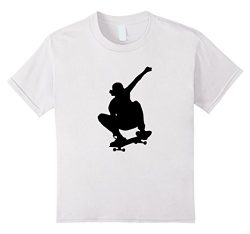 Kids Urban Skateboarding Gear Skateboarder T-Shirt 12 White