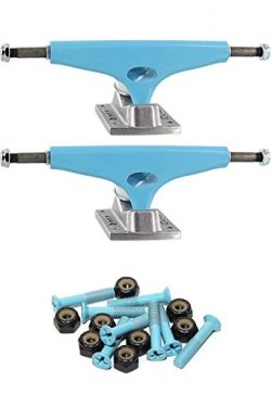 Krux Trucks Standard 5.625″ Skateboard Trucks with 1″ Light Blue Mounting Hardware