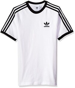 adidas Originals Men’s Originals 3 Stripes Tee, White, L