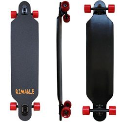 Rimable Drop-through Longboard 41Inch (BlackRedWheels)