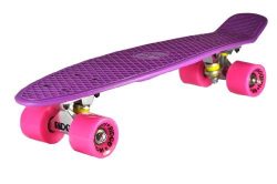 Ridge Skateboards Big Brother Large Retro Cruiser – Purple/Pink Wheels, 27 Inch