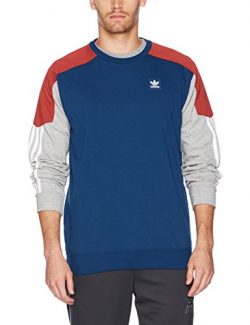 adidas Originals Men’s Outerwear Skateboarding Clima Hoodie, Nautical/Mystery Red/Blue/Gre ...