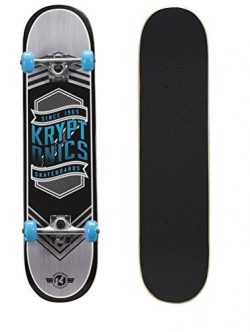 Kryptonics Drop-In Series 31″ Skateboard, Flag Blue