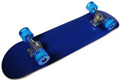 Shop4Omni Full Size Maple Deck Skateboard with Set of Cruiser Wheels (Blue)