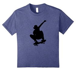 Kids Urban Skateboarding Gear Skateboarder T-Shirt 12 Heather Blue