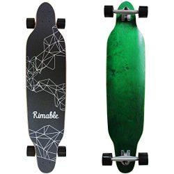 Rimable 42 Inch Freestyle Topmount Longboard GREENBLACK