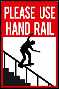 Please Use Hand Rail Sign Skateboard Art Print 24 x 36in with Poster Hanger