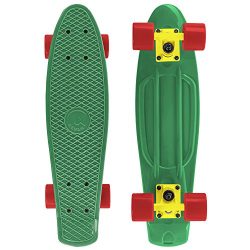 Cal 7 Color Blast 22 Inch Complete Mini Cruiser Standard Skateboard (Rastaman)