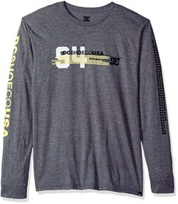 DC Men’s Mad Racer Long Sleeve Tee, Grey Heather, XXL