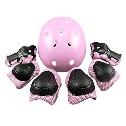SKL Kid’s Protective Gear Set Knee Pads for Kids Knee and Elbow Pads with Wrist Guards for ...