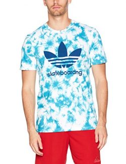 adidas Originals Men’s Tops Skateboarding Graphic Tee, Energy Blue/Crystal, Small