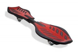 Caster Board New Pro Skateboard Street Wave Board 2 Wheels 4 Colors Bag Durable (Red)