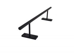 Black Straight Steel Rail Slide Fingerboard Rail – Black, For Fingerboarding and Tech Decks